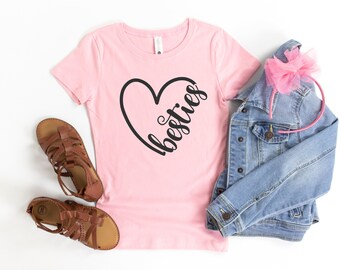 Besties Shirt, Best Friends Shirt, BFF Shirt, Best Friends Heart Shirt, She’s My Best Friend Shirt, Kids Best Friends Shirt, Kids BFF Shirt