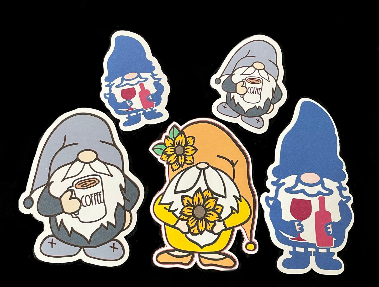 Gnome Stickers Vinyl Stickers Stickers Gnome Decal Etsy