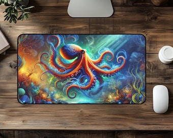 Fantasy Octopus Desk Mat: Nautical Gaming Pad XL