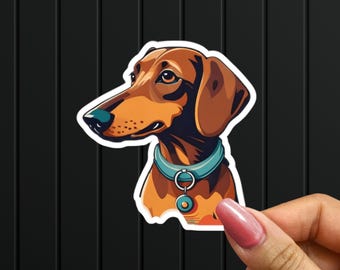 Dachshund Sticker: Minimalist Wiener Dog Art, Pet Lover Gift