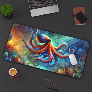 Fantasy Octopus Desk Mat: Nautical Gaming Pad XL Bild 4