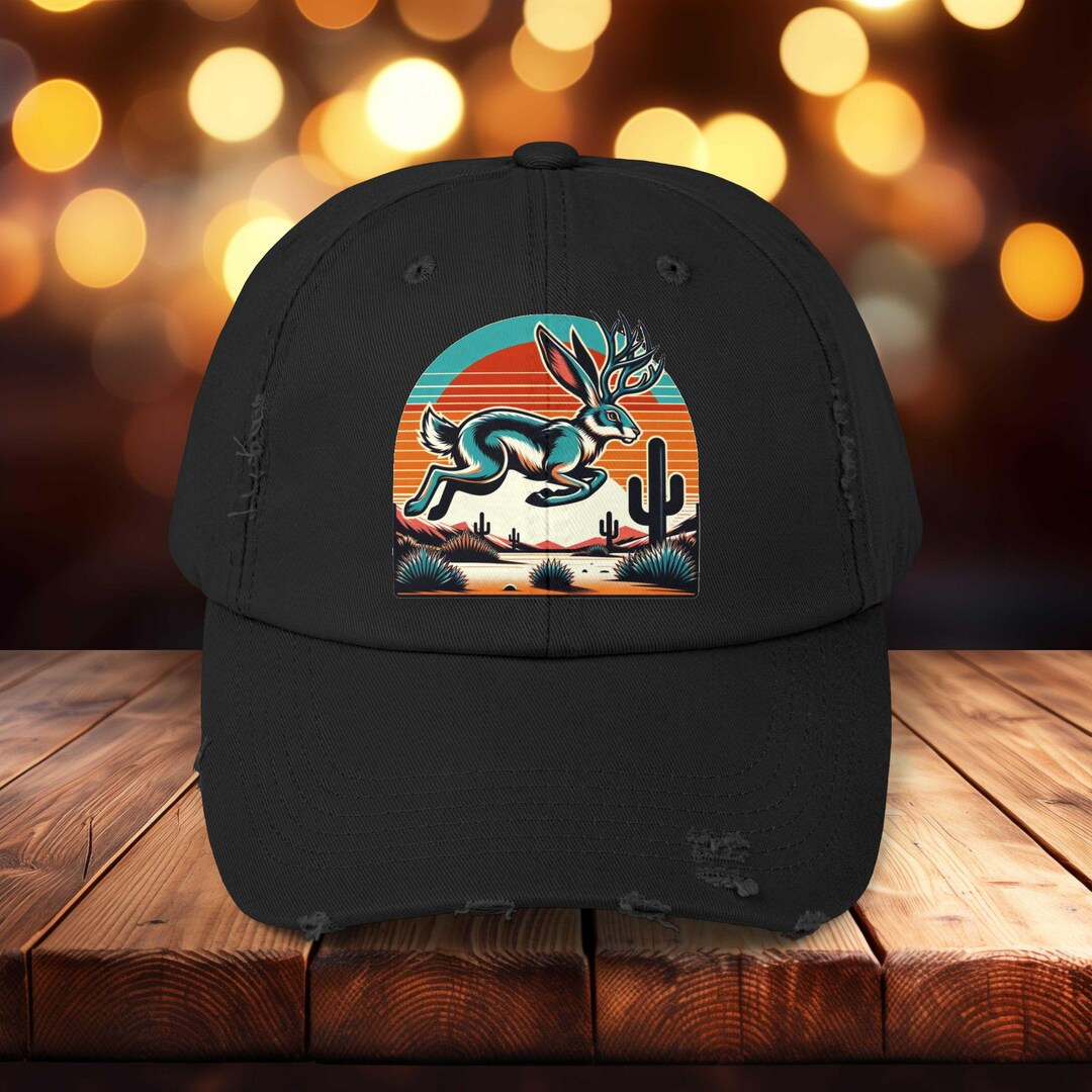 Tech Design Jackalope Embroidered Dad Hat - Adjustable Cotton Baseball Cap, Charcoal - View #10