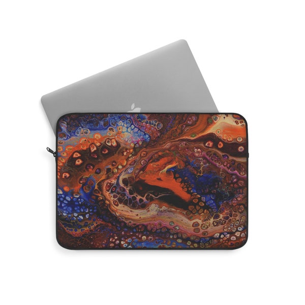 Psychedelic Laptop Sleeve, Whimsical Art Laptop Protector, Whimsy iPad carrying case, Original Art Designed Laptop Case, Laptop Sleeve