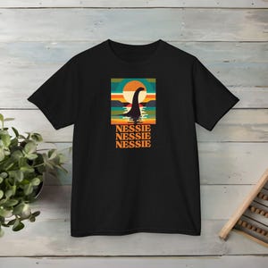 Youth Loch Ness Monster Shirt: Retro Nessie Graphic Tee for Kids