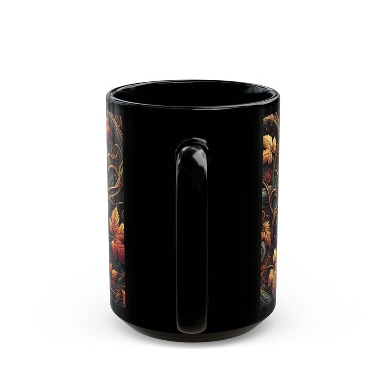 Raven Crow Autumn Mug, Gothic Fall Drinkware, Witchy Moon Ceramic Cup image 6