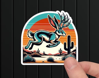 Jackalope Sticker: Mythical Desert Jackrabbit Vinyl Decal