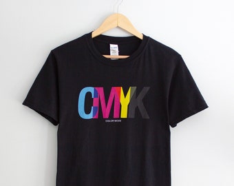 CMYK Color Mode | Black T-Shirt | Graphic Design | Creative | Designer