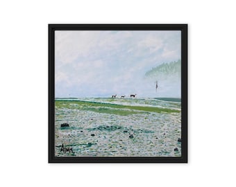 Lienzo enmarcado de ciervo - 16 x 16 pulgadas
