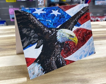 American Eagle Greeting Card | Patriotic Greeting Card | Blank Inside Everyday Card