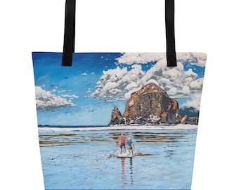 Bolsa de mano grande Haystack Rock Cannon Beach