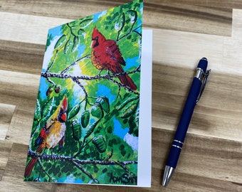 Cardinals Greeting Card | Optional Custom Message | Birds Greeting Card