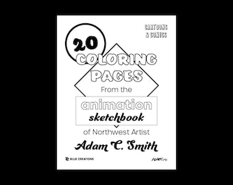 Animation Coloring Book Printable | Digital Download | Coloring Pages