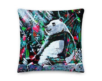 Almohada de panda - 18 x 18 pulgadas