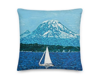Almohada decorativa del Monte Rainier - 45 x 45 cm