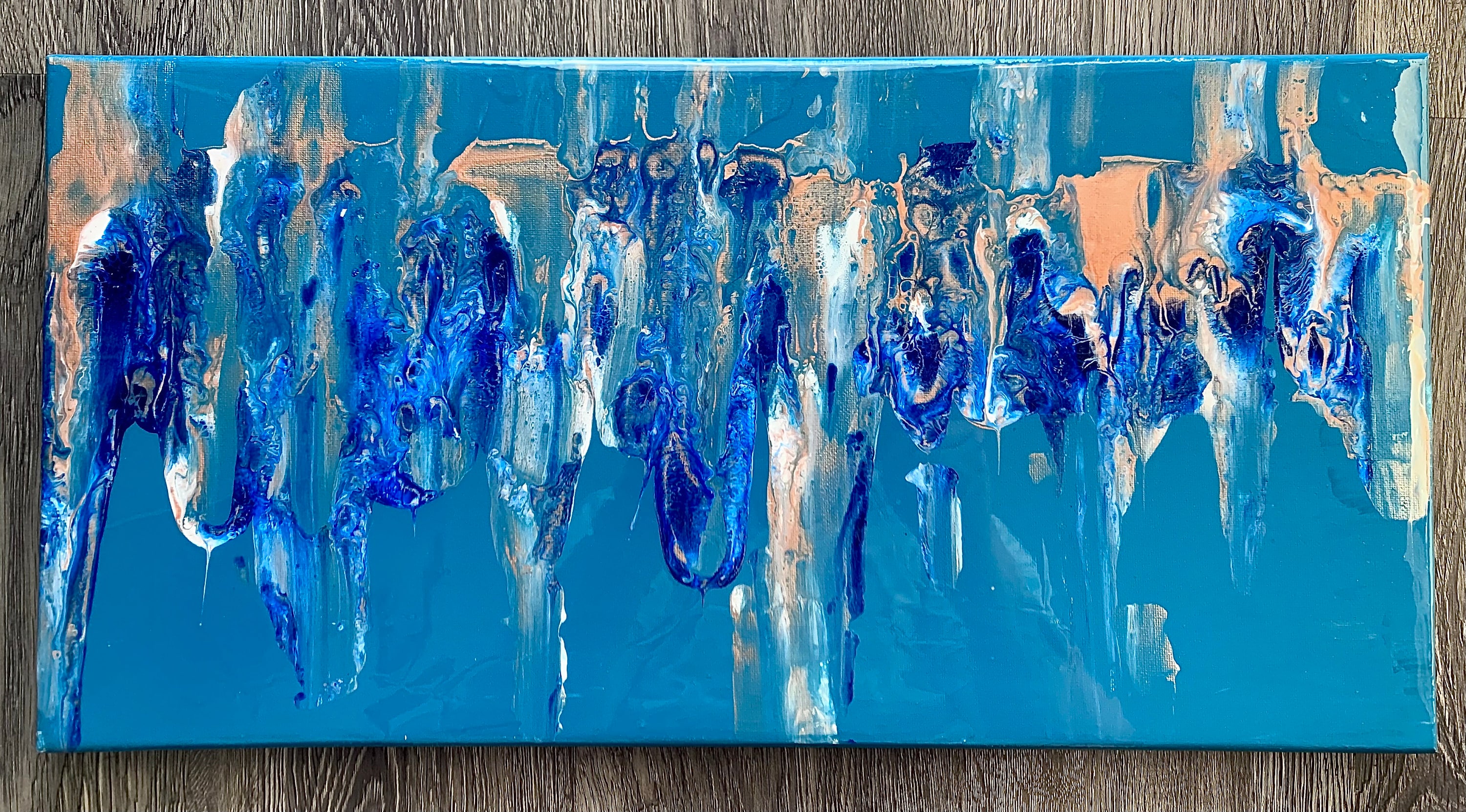 Acrylic Swipe Painting Original Etsy