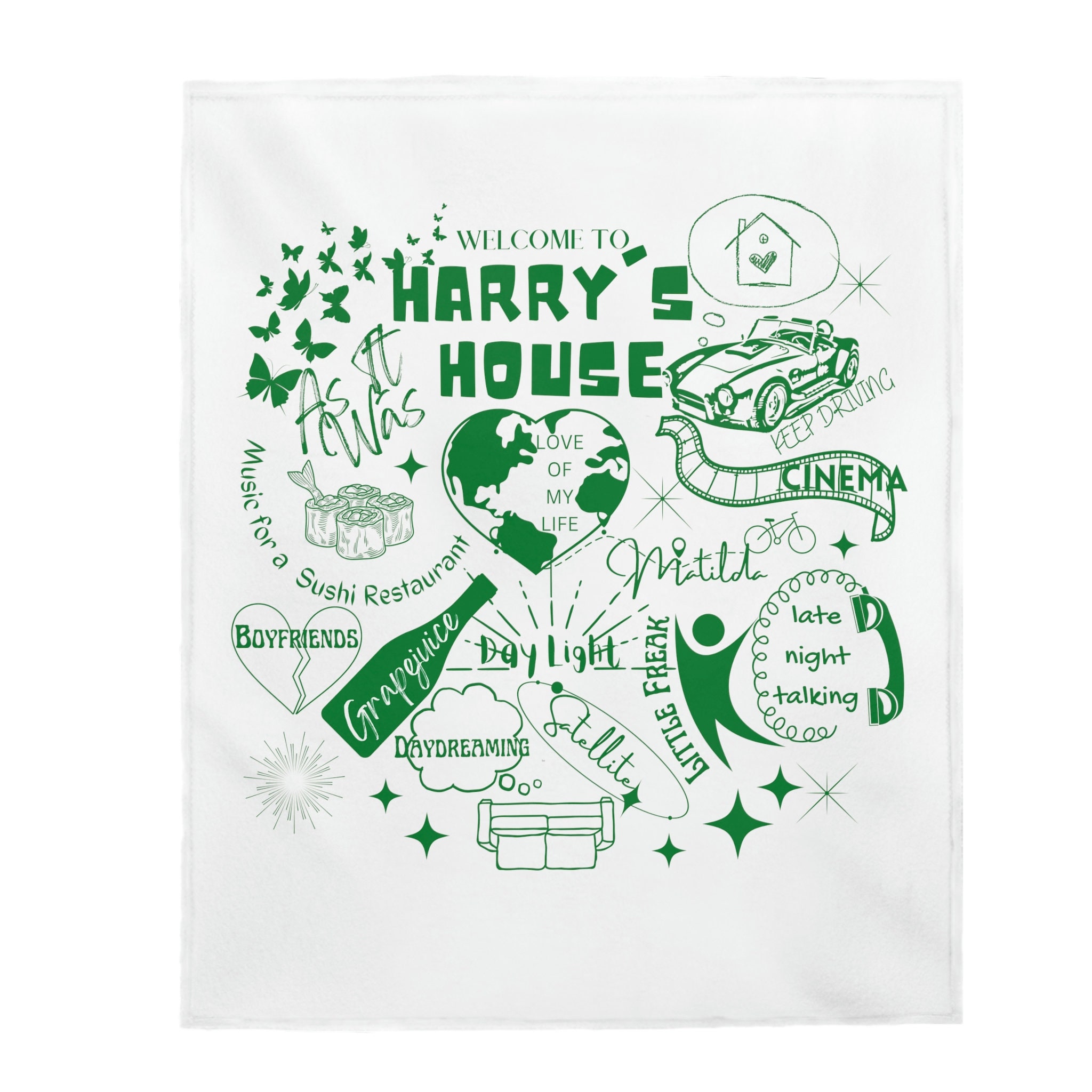 Harry styles blanket etsy sale