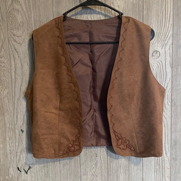 Woman's Vintage Suede Western vest