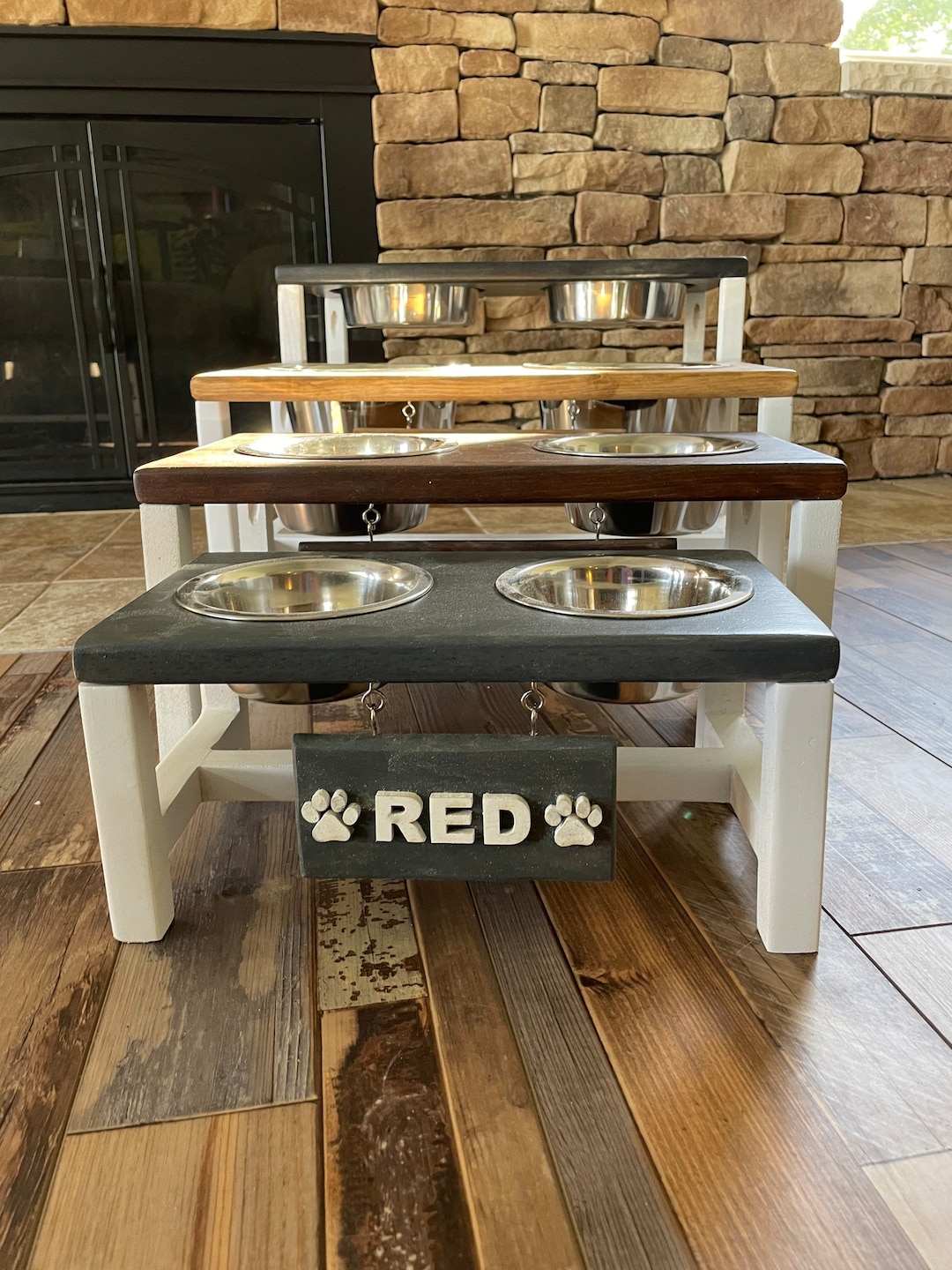 Dog Bowl Standfarmhouse Dog Bowl Feederdog Feeding Stationelevated