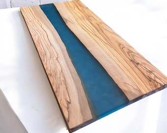 Personalized Epoxy Cutting Board: Handmade Wood Charcuterie Board