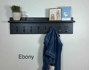 Coat Rack with Shelf Entryway Organization Entryway Leash Holder Towel Rack Key Hooks Holder Rustic Modern With Storage Farmhouse Rustic