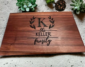 Personalized Walnut Cutting Board: Handmade Charcuterie Board, Michigan Made