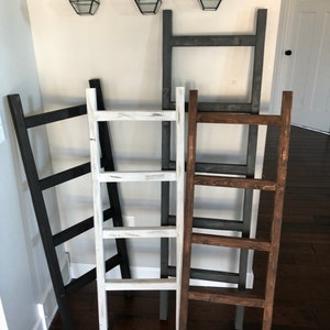 Farmhouse Rustic Blanket Ladder Quilt Ladder Decorative