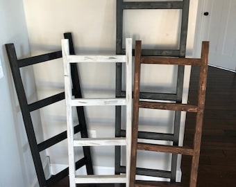 Farmhouse Rustic Blanket Ladder Quilt Ladder Decorative