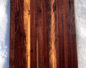 Handgemaakte houten snijplank, houten snijplank, kaasplank, vleeswarenplank, walnoot snijplank, serveerplank, slagersblok
