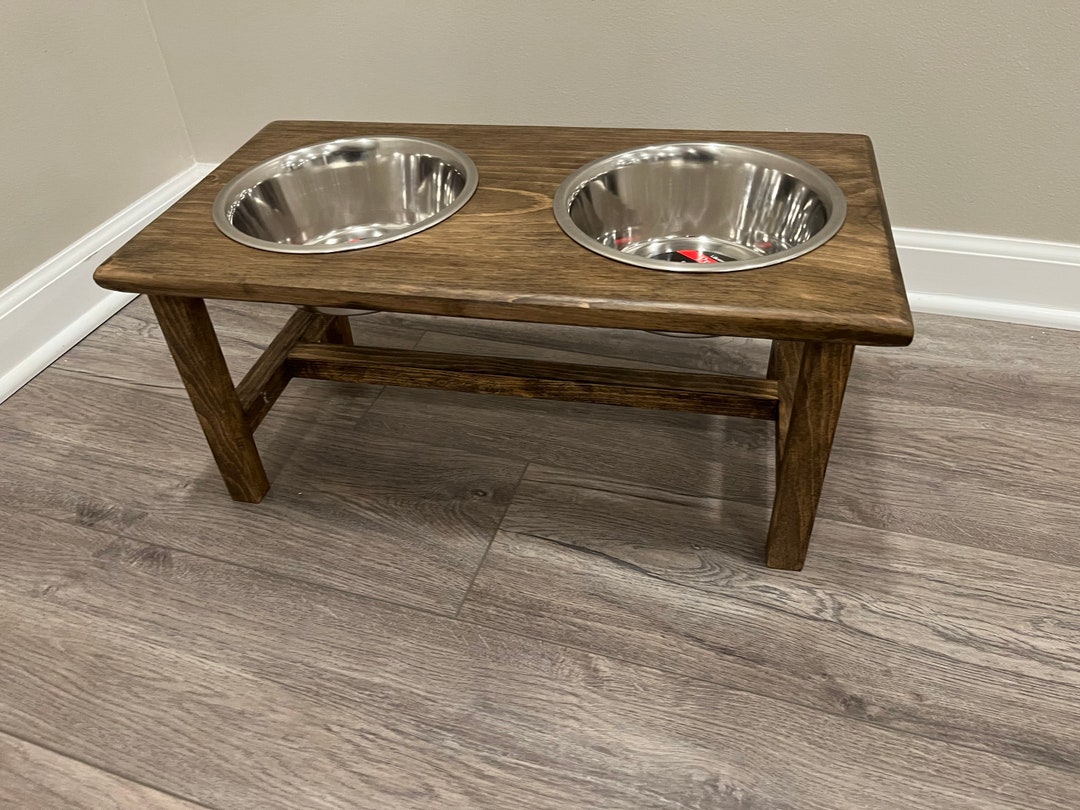Dog Bowl Standfarmhouse Dog Bowl Feederdog Feeding Stationelevated