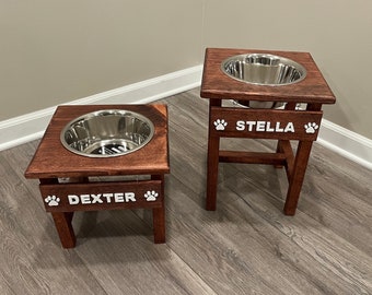 Dog Bowl Stand-Farmhouse Dog Bowl Feeder-Dog Feeding Station-Elevated Dog Bowl Feeder-Dog Feeding Station-Raised Dog Bowl-Personalized Dog