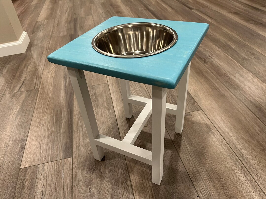 Dog Bowl Standfarmhouse Dog Bowl Feederdog Feeding Etsy