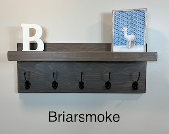 Coat Rack with Shelf Entryway Organization Entryway Leash Holder Towel Rack Key Hooks Holder Rustic Modern With Storage Farmhouse Rustic