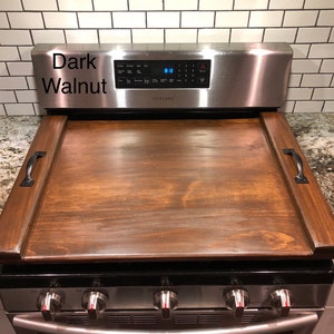 Noodle Board Stove Cover Serving Tray Dark Walnut