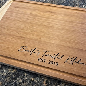 Personalized Cutting Board, Extra Large Bamboo Chopping Board, Monogrammed Board, Custom Cutting Board, Personalized Cheese Board, Wedding