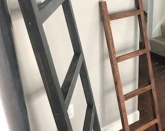 Farmhouse Rustic Blanket Ladder Quilt Ladder Decorative