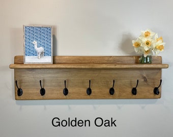 Coat Rack with Shelf Entryway Organization Entryway Leash Holder Towel Rack Key Hooks Holder Rustic Modern With Storage Farmhouse Rustic
