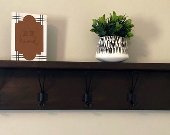 Coat Rack with Shelf, Key Holder, Entryway Organizer, Towel Rack, Key Hooks, Wall Mounted, Leash, Rustic, Modern, Coat Hook, Farmhouse, Coat