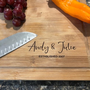 Personalized Cutting Board, Extra Large Bamboo Chopping Board, Monogrammed Board, Custom Cutting Board, Wedding Gift, Wood Cutting Board