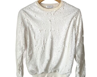 ivory sequin top