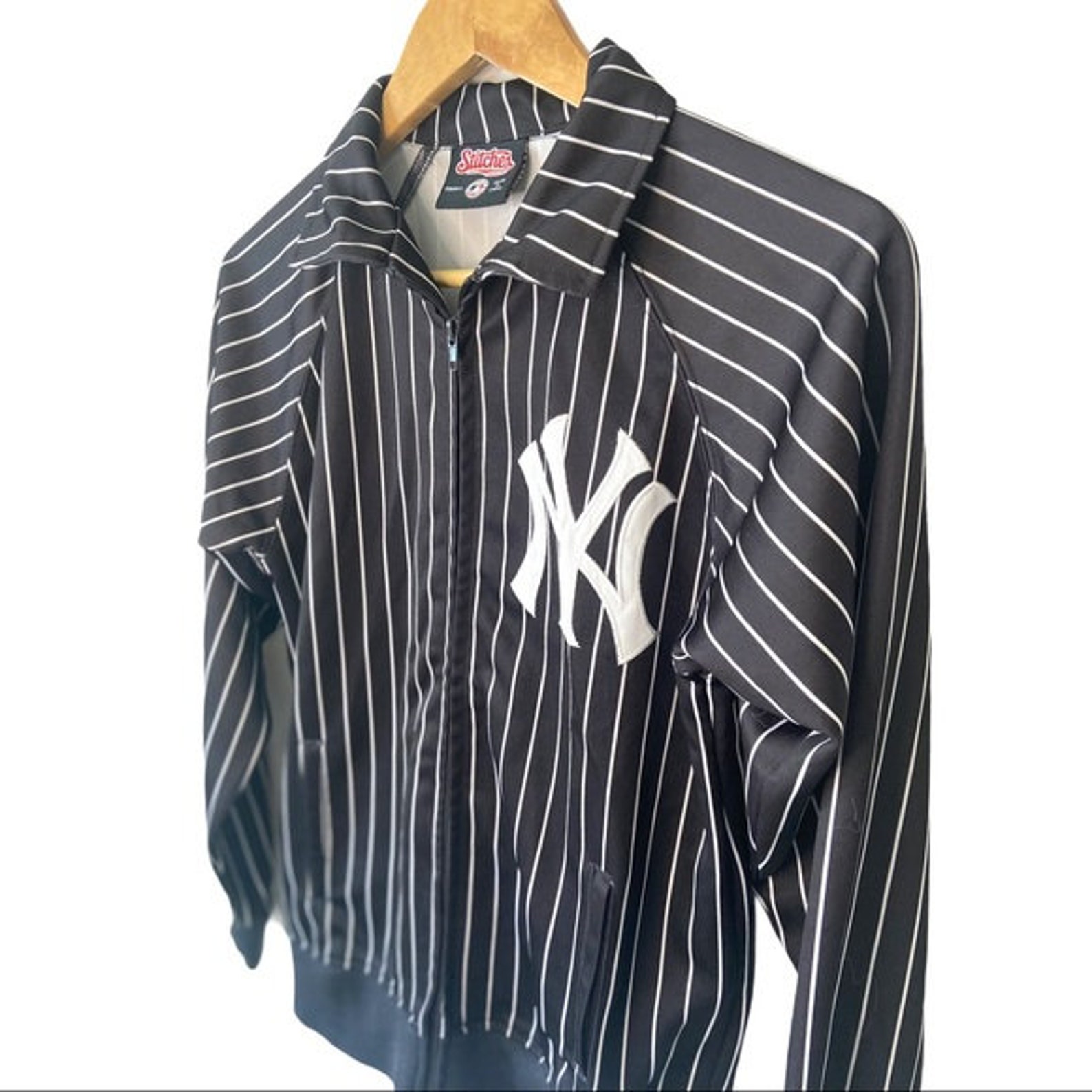 MLB NY Yankees Stitches Zip Up Pinstripe Jacket S Etsy