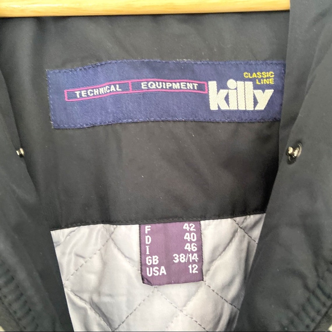 KILLY Womens Vintage Ski Suit Black Nylon Snow 12 | Etsy