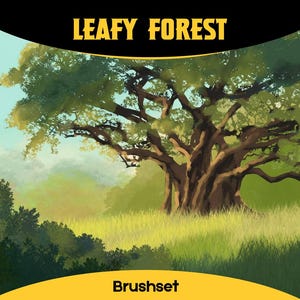 Procreate Tree and Leaves Brushes Ultimate Pack: bosgebladertestempels en -texturen (digitale download)