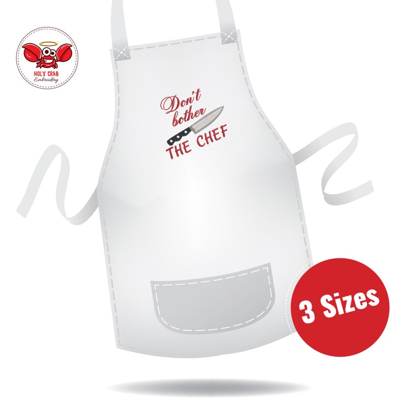 Kitchen Apron Machine Embroidery Design. 3 Sizes. Etsy