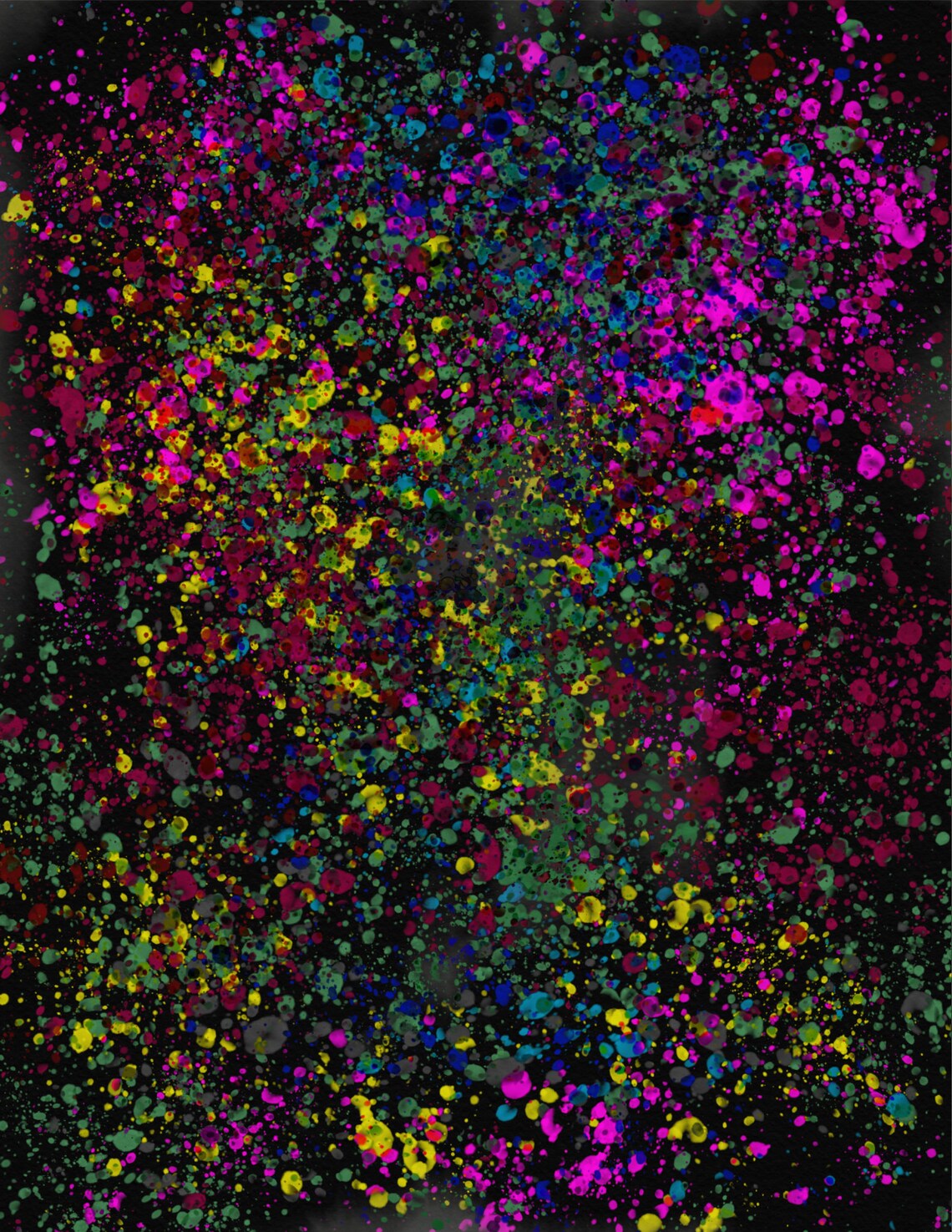Abstract Paint Splatter with Black Backdrop Digital Background | Etsy