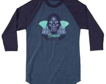 Ape Diamond Hands 3/4 Sleeve Raglan Shirt