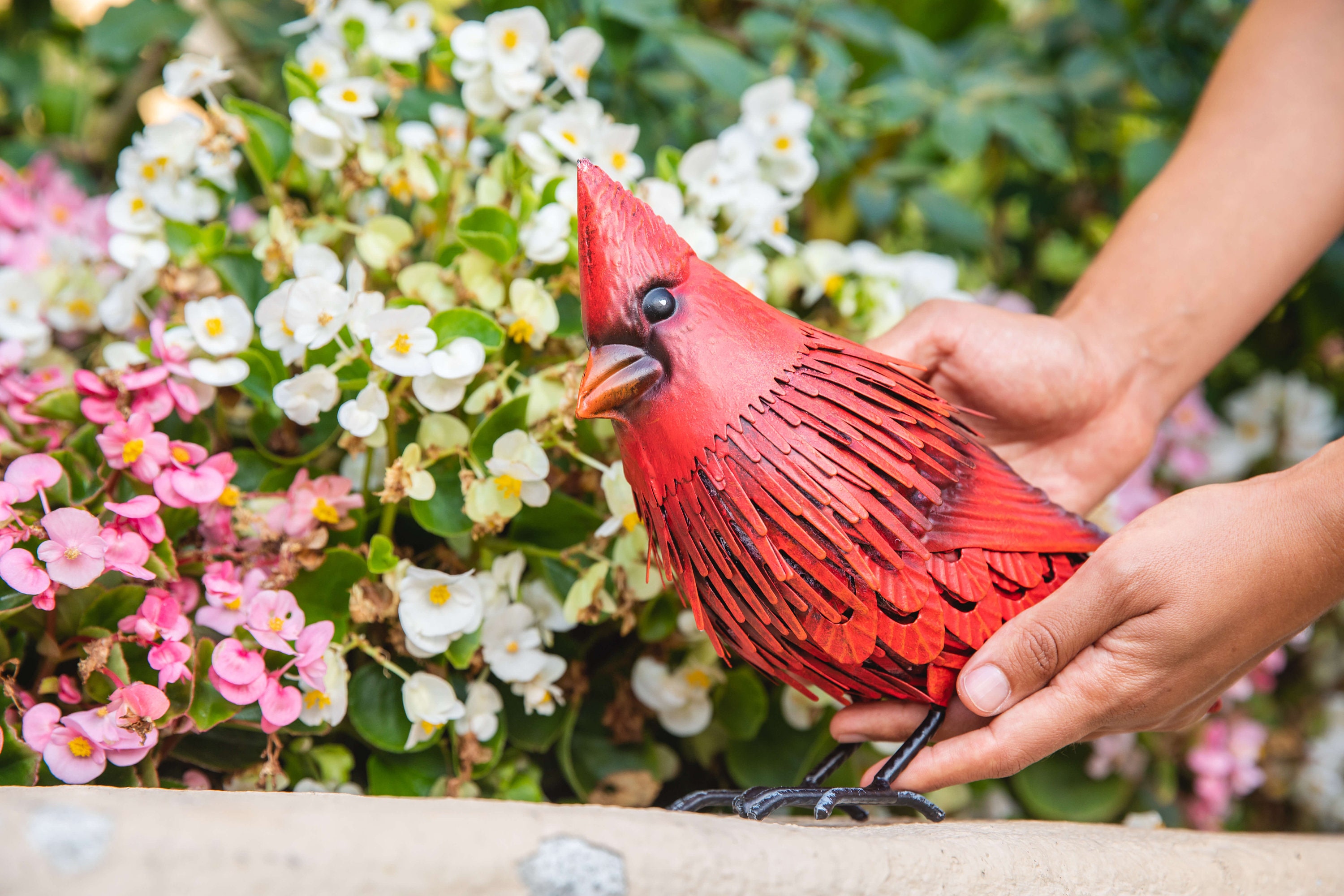 Metal Cardinal Yard Art: Realistic Red Bird Garden Decor - Etsy