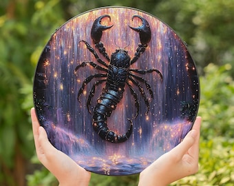 Scorpio Suncatcher: Mystical Zodiac Stained Glass Window Art