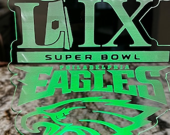 Personalized Philadelphia Eagles Superbowl 59 Acrylic LED Light