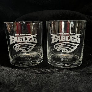 Custom Engraved Philadelphia Eagles Whiskey Glasses - Set of 2
