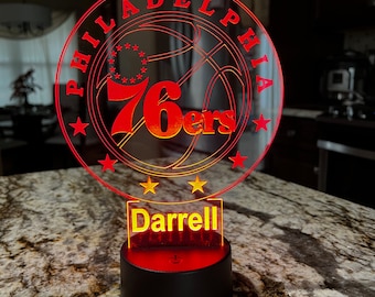 Personalized Acrylic LED 76ers Light